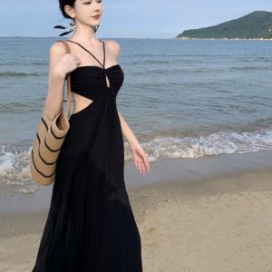 Seaside Holiday Y2K Aesthetic Slim Fit Sexy Sanya Photo Dress