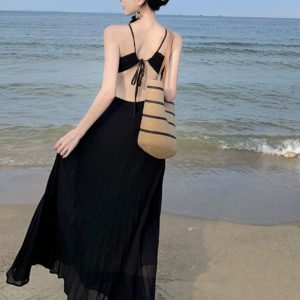 Seaside Holiday Y2K Aesthetic Slim Fit Sexy Sanya Photo Dress