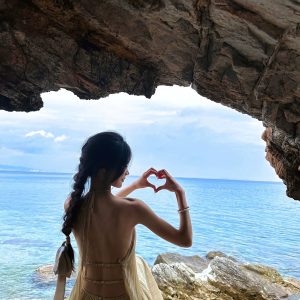 Seaside Vacation Dress: Classy Flowy Fairy Skirt for Aesthetic Photography Moments