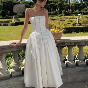 Serendipity Frenchy Flowy Long Dress - Y2K Aesthetic Boho Style for Effortless Elegance