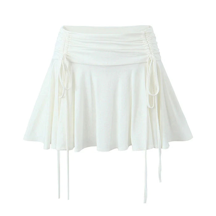 Shanna Ruffle Mini Skirt - Y2K Aesthetic Cute Skirt for Coquette and Grunge Outfits