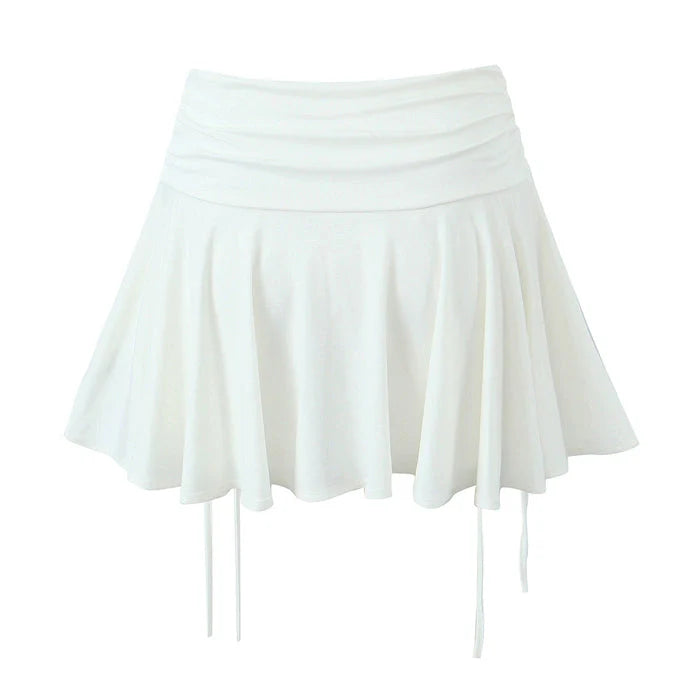 Shanna Ruffle Mini Skirt - Y2K Aesthetic Cute Skirt for Coquette and Grunge Outfits