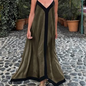 Sicily Old Money Aesthetic Slip Dress - Elegant Y2K Style for Timeless Fashion