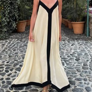 Sicily Old Money Aesthetic Slip Dress - Elegant Y2K Style for Timeless Fashion