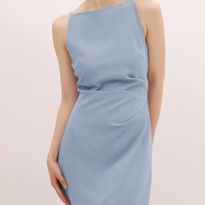 Silent Sea Boat Neck Midi Dress - Y2K Aesthetic Chic with Coquette Style Elegance