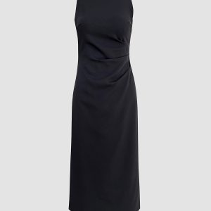 Silent Sea Boat Neck Midi Dress - Y2K Aesthetic Chic with Coquette Style Elegance