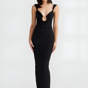 Slim Fit Backless Stretch Dress in Y2K Style - Perfect for Coquette and Grunge Aesthetics