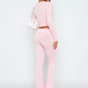 Slim High Waist Y2K Pants for Women - Sexy Bodycon Casual Sweatpants for Street Style