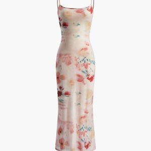 Slim Sexy Floral Print Y2K Dress - Trendy Coquette Aesthetic for Effortless Style