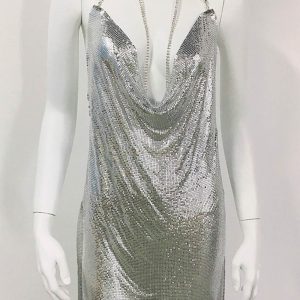 Sparkly Rhinestone Glitter Cami Dress for Y2K Fashion and Coquette Aesthetic Looks