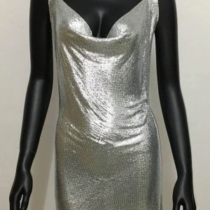 Sparkly Rhinestone Glitter Cami Dress for Y2K Fashion and Coquette Aesthetic Looks