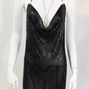 Sparkly Rhinestone Glitter Cami Dress for Y2K Fashion and Coquette Aesthetic Looks