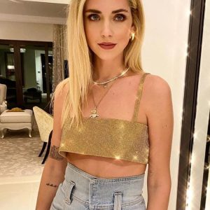 Sparkly Y2K Suspender Sleeveless Crop Top for Women - Elegant Summer Party Tee