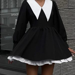 Splice Mini Dress for Women - Sexy Y2K Party Club Night Dress, Elegant Street Style 2023