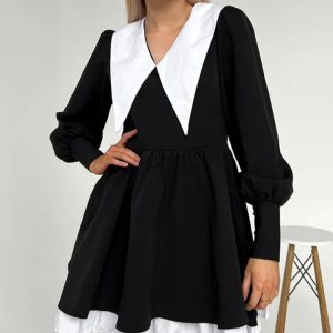 Splice Mini Dress for Women - Sexy Y2K Party Club Night Dress, Elegant Street Style 2023