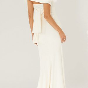 Strapless Fishtail Dress with Shawl - Elegant Y2K Aesthetic Evening Wear for Chic Occasions