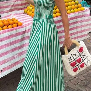 Strapless Shirred Zipper Midi Dress - Y2K Aesthetic Fashion for Chic Outfits