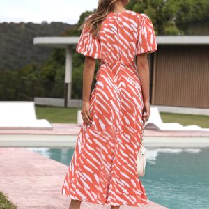 Stripe Pattern Cutout Maxi Dress - Y2K Aesthetic Fashion for Effortless Style