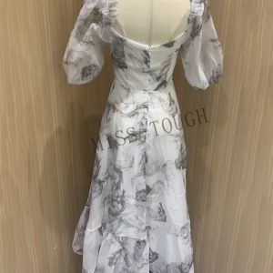 Summer Floral Print Midi Dress - Vintage French Style Casual Party Dress for Elegant Looks