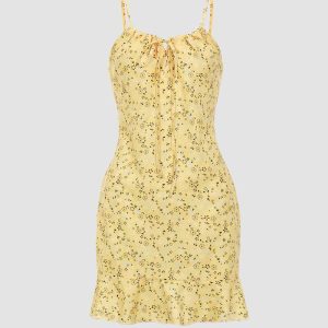 Sunny Escapes Y2K Ruffled Dress - Cute Coquette Aesthetic for Effortless Style