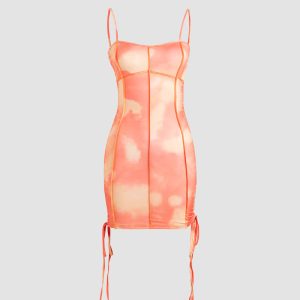 Sunrise Tie Dye Dress - Y2K Aesthetic Boho Style for Effortless Summer Vibes