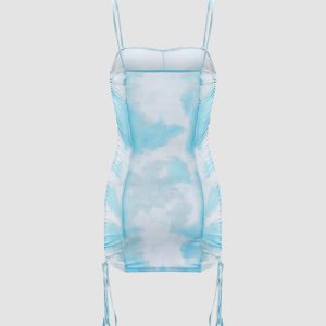 Sunrise Tie Dye Dress - Y2K Aesthetic Boho Style for Effortless Summer Vibes