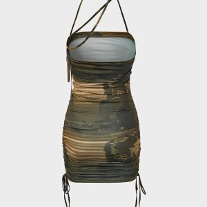 Survivor Jane Dress - Y2K Aesthetic Cargo Skirt with Coquette Style and Grunge Vibes