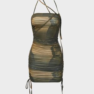 Survivor Jane Dress - Y2K Aesthetic Cargo Skirt with Coquette Style and Grunge Vibes