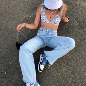 Tammy High Waist Boyfriend Jeans - Y2K Style Denim for Comfy, Aesthetic Outfits