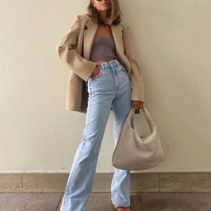 Tammy High Waist Boyfriend Jeans - Y2K Style Denim for Comfy, Aesthetic Outfits