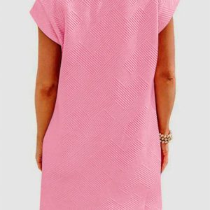 Textured Cap Sleeve Mini Dress - Y2K Aesthetic Cute Dress for Stylish Outfits