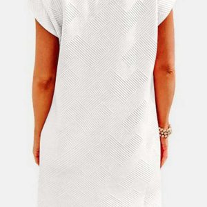 Textured Cap Sleeve Mini Dress - Y2K Aesthetic Cute Dress for Stylish Outfits