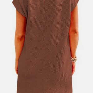 Textured Cap Sleeve Mini Dress - Y2K Aesthetic Cute Dress for Stylish Outfits