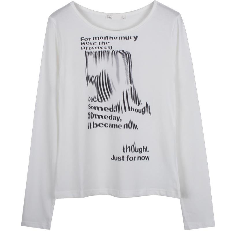 Trendy Letter Printing Long Sleeve T-Shirt for Y2K Fashion Lovers and Aesthetic Outfits