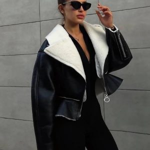 Trendy Turn-Down Slim Coat for Women - 2023 Autumn Winter Long Sleeve Casual Jacket