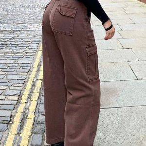 Trendy Y2K Cargo Pants for a Chic Coquette Aesthetic Look and Comfy Everyday Style