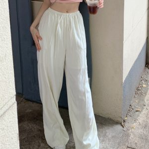 Trendy Y2K Loose Pants for a Comfy Grunge Aesthetic Look - Perfect for Casual Outfits