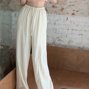 Trendy Y2K Loose Pants for a Comfy Grunge Aesthetic Look - Perfect for Casual Outfits