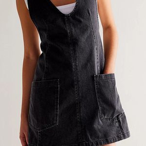 V-Neck Backless Denim Dress - Y2K Aesthetic Cute Summer Outfit for Effortless Style