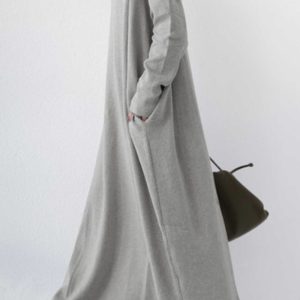 V-Neck Slit Hem Sweatshirt Dress - Y2K Aesthetic Comfy Dress for Effortless Style