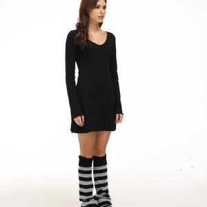 Venom Slip Flare Dress - Y2K Aesthetic with Grunge Style for Trendy Outfits