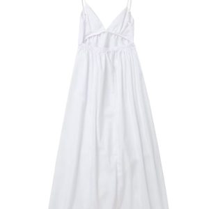 Versatile Backless Long Dress with Strap V-Neck - Perfect for Y2K Fashion and Aesthetic Outfits