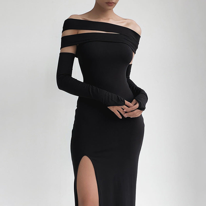 Versatile High Slit Bandeau Maxi Dress for Y2K Fashion and Coquette Aesthetic Styles