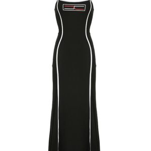 Verville Y2K Aesthetic Maxi Track Dress - Trendy Coquette Style for Effortless Chic