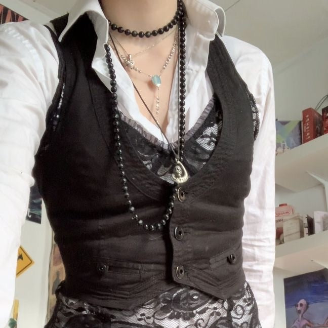 Vintage Steampunk Jacquard Waistcoat Vest - Women's Dressy Tuxedo Style Corsetier