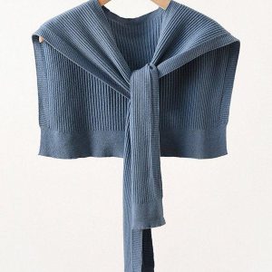 Warm Solid Shawl & Scarf - Cozy Y2K Aesthetic Layering Piece for Stylish Outfits