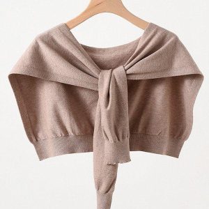 Warm Solid Shawl & Scarf - Cozy Y2K Aesthetic Layering Piece for Stylish Outfits