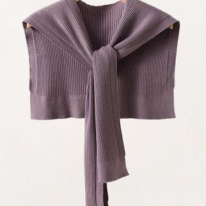 Warm Solid Shawl & Scarf - Cozy Y2K Aesthetic Layering Piece for Stylish Outfits