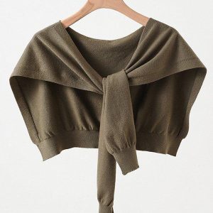 Warm Solid Shawl & Scarf - Cozy Y2K Aesthetic Layering Piece for Stylish Outfits