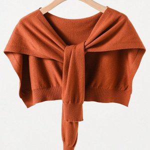 Warm Solid Shawl & Scarf - Cozy Y2K Aesthetic Layering Piece for Stylish Outfits